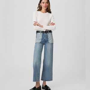 PAIGE Two-Tone Blue Jeans